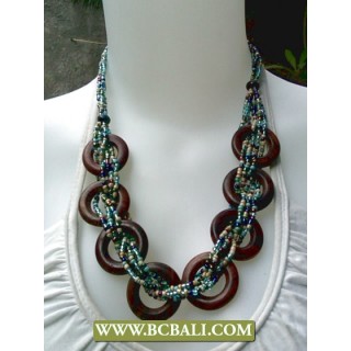 Mix Beading Necklaces Fashion with Wooden